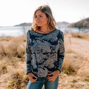 Ralph Lauren Blue Floral Sweater